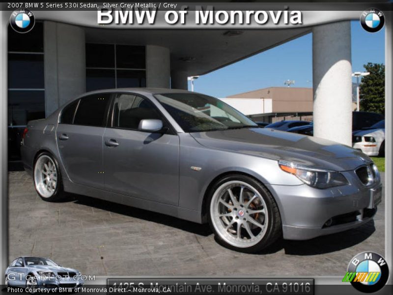 Silver Grey Metallic / Grey 2007 BMW 5 Series 530i Sedan