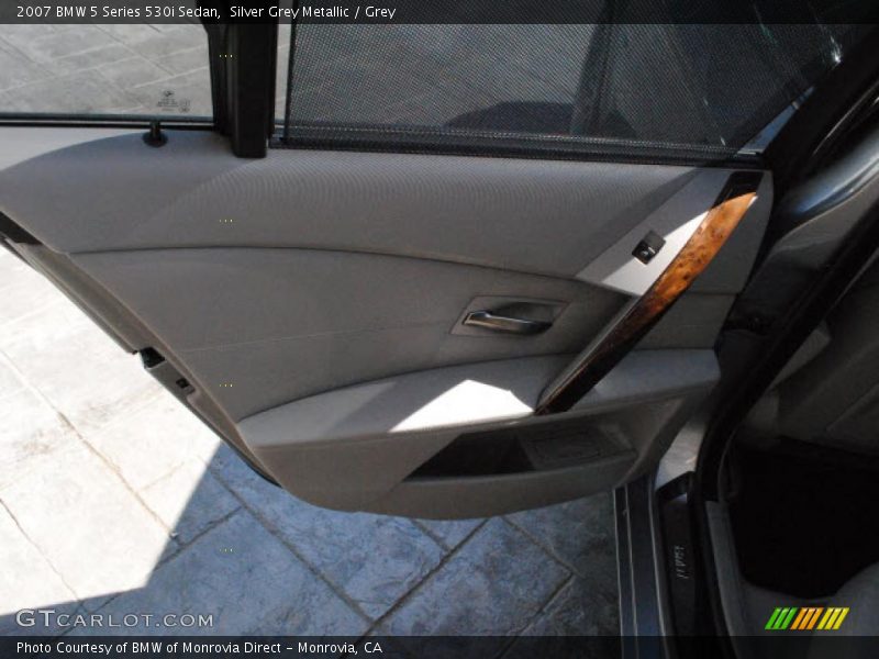 Silver Grey Metallic / Grey 2007 BMW 5 Series 530i Sedan