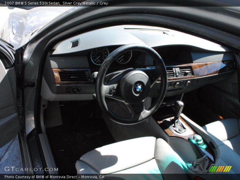 Silver Grey Metallic / Grey 2007 BMW 5 Series 530i Sedan