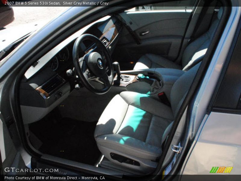 Silver Grey Metallic / Grey 2007 BMW 5 Series 530i Sedan