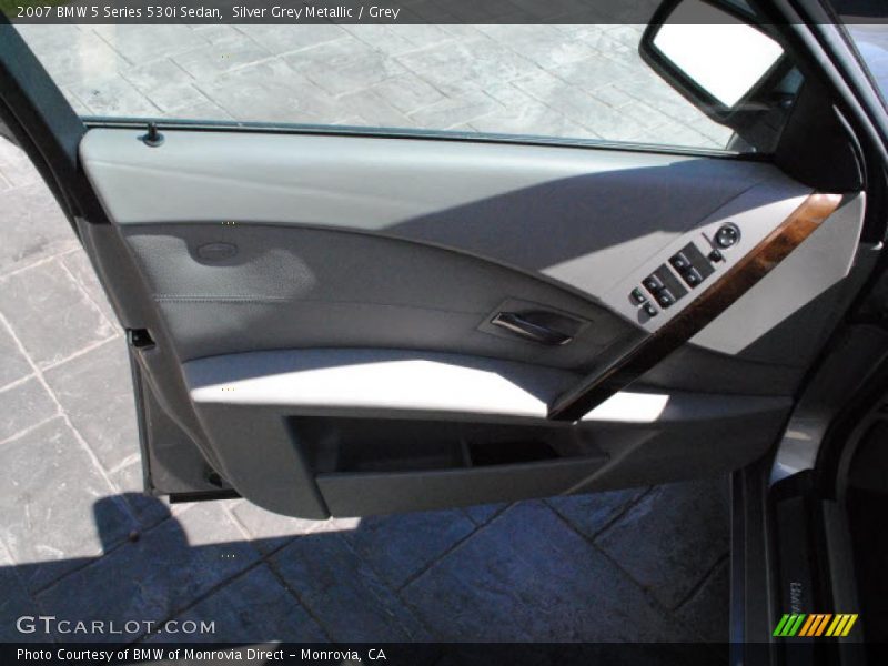 Silver Grey Metallic / Grey 2007 BMW 5 Series 530i Sedan