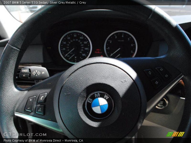 Silver Grey Metallic / Grey 2007 BMW 5 Series 530i Sedan