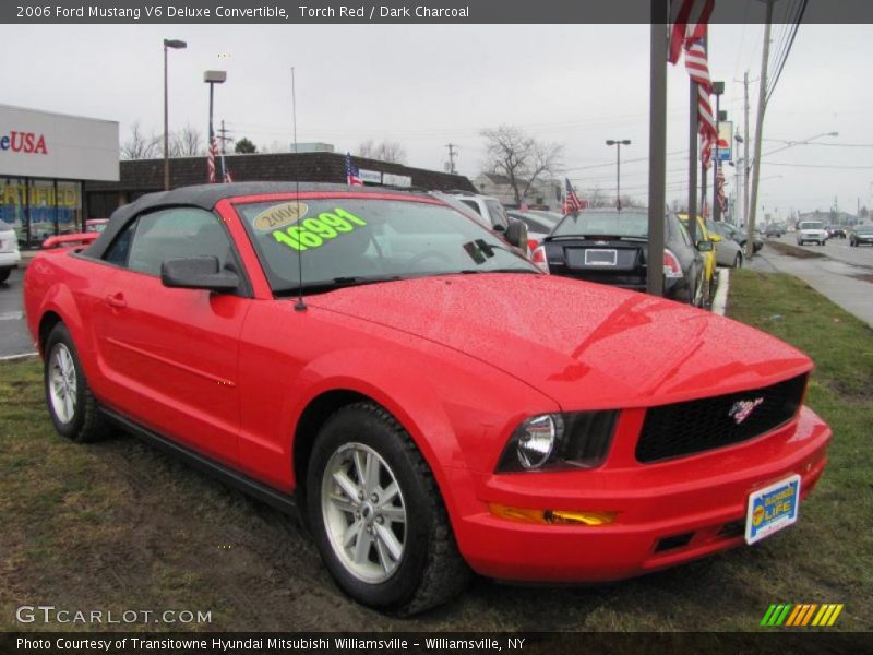 Torch Red / Dark Charcoal 2006 Ford Mustang V6 Deluxe Convertible