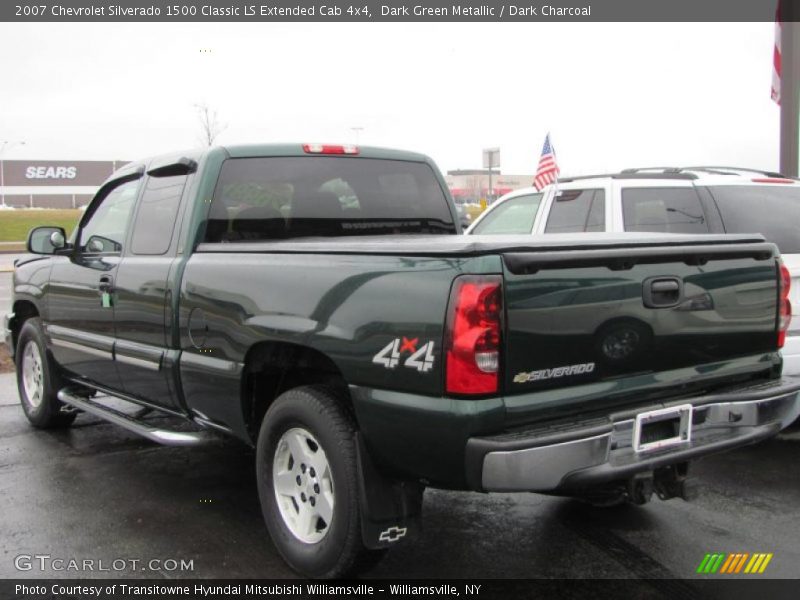 Dark Green Metallic / Dark Charcoal 2007 Chevrolet Silverado 1500 Classic LS Extended Cab 4x4