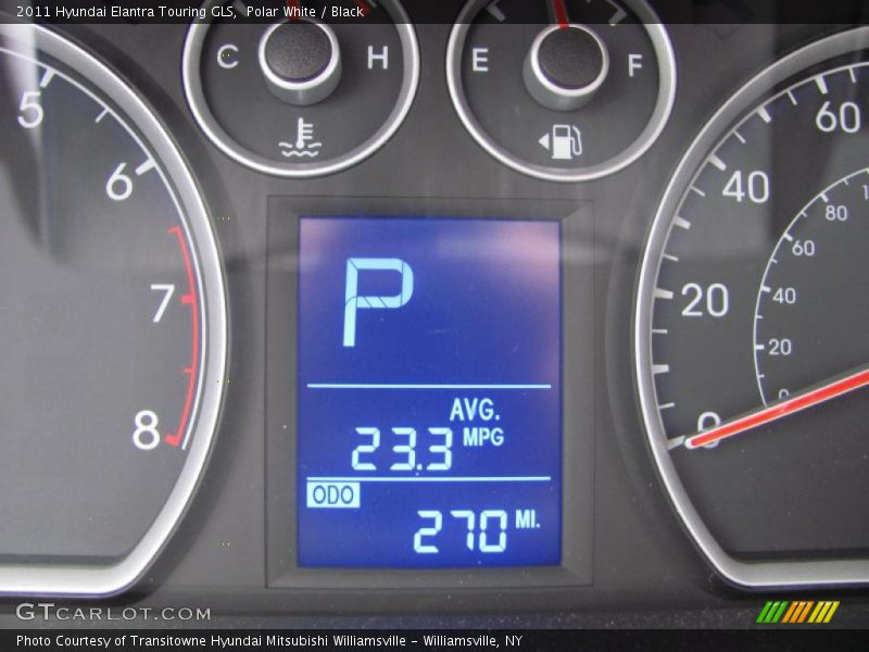 Polar White / Black 2011 Hyundai Elantra Touring GLS
