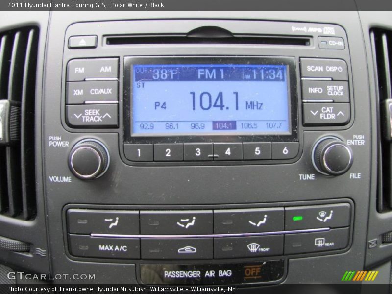 Polar White / Black 2011 Hyundai Elantra Touring GLS