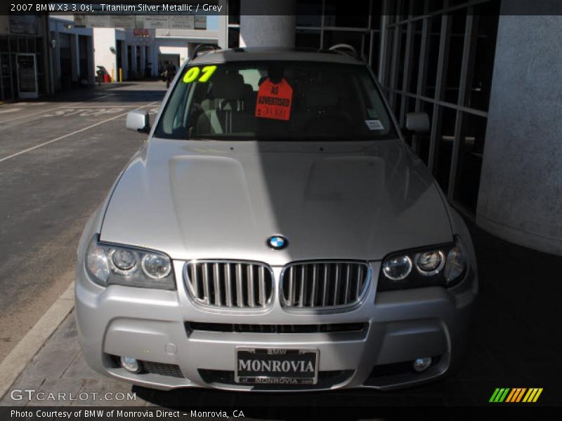 Titanium Silver Metallic / Grey 2007 BMW X3 3.0si