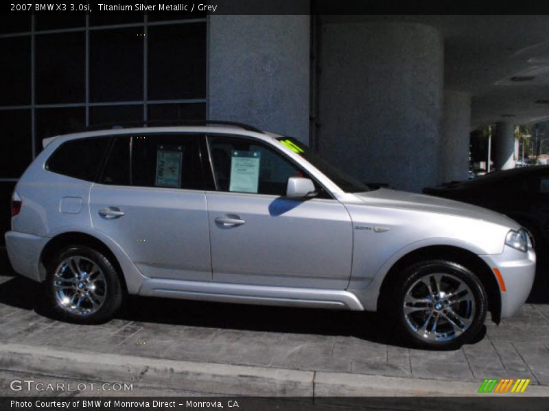 Titanium Silver Metallic / Grey 2007 BMW X3 3.0si