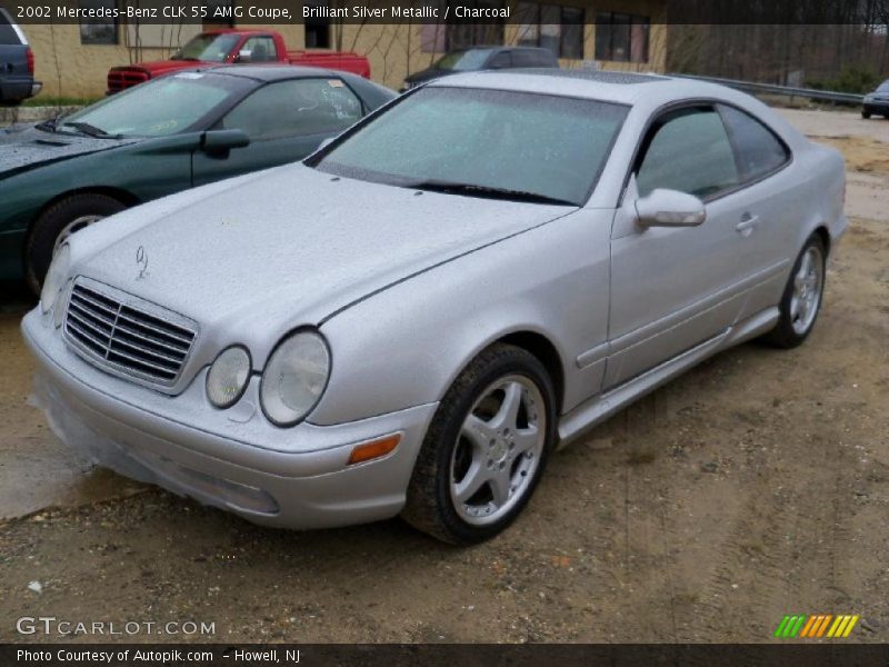 Brilliant Silver Metallic / Charcoal 2002 Mercedes-Benz CLK 55 AMG Coupe