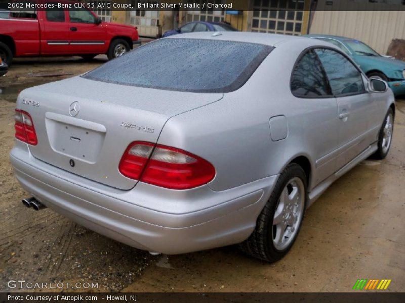 Brilliant Silver Metallic / Charcoal 2002 Mercedes-Benz CLK 55 AMG Coupe