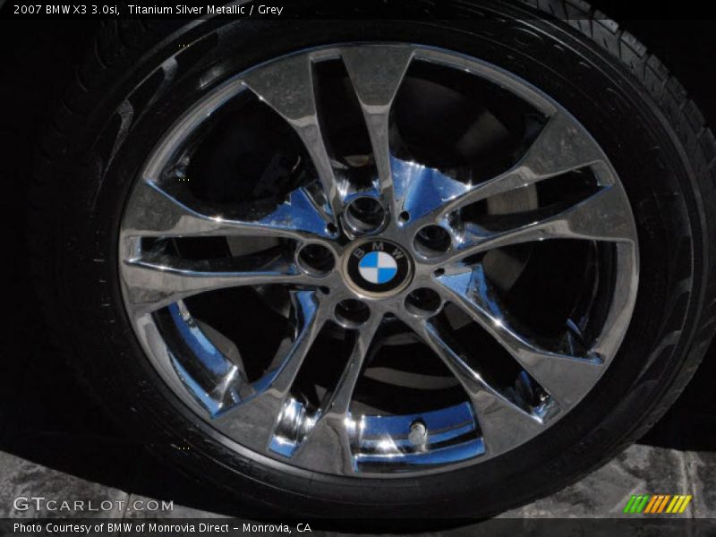 Titanium Silver Metallic / Grey 2007 BMW X3 3.0si