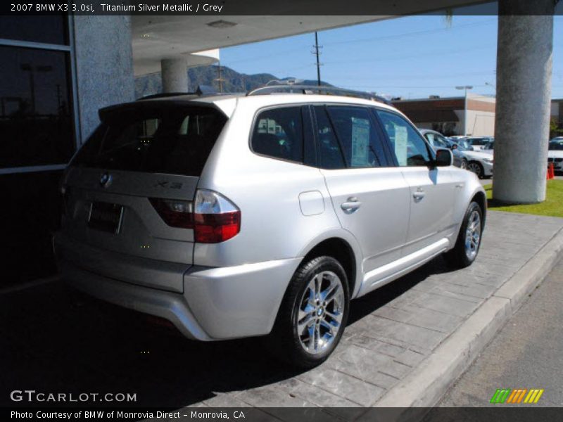 Titanium Silver Metallic / Grey 2007 BMW X3 3.0si