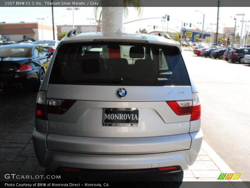 Titanium Silver Metallic / Grey 2007 BMW X3 3.0si