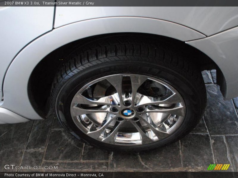 Titanium Silver Metallic / Grey 2007 BMW X3 3.0si