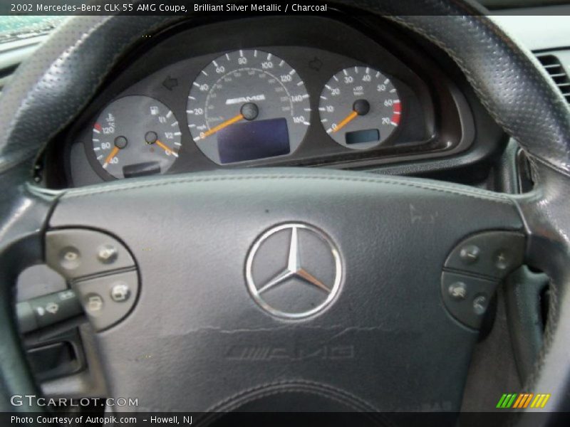 Brilliant Silver Metallic / Charcoal 2002 Mercedes-Benz CLK 55 AMG Coupe