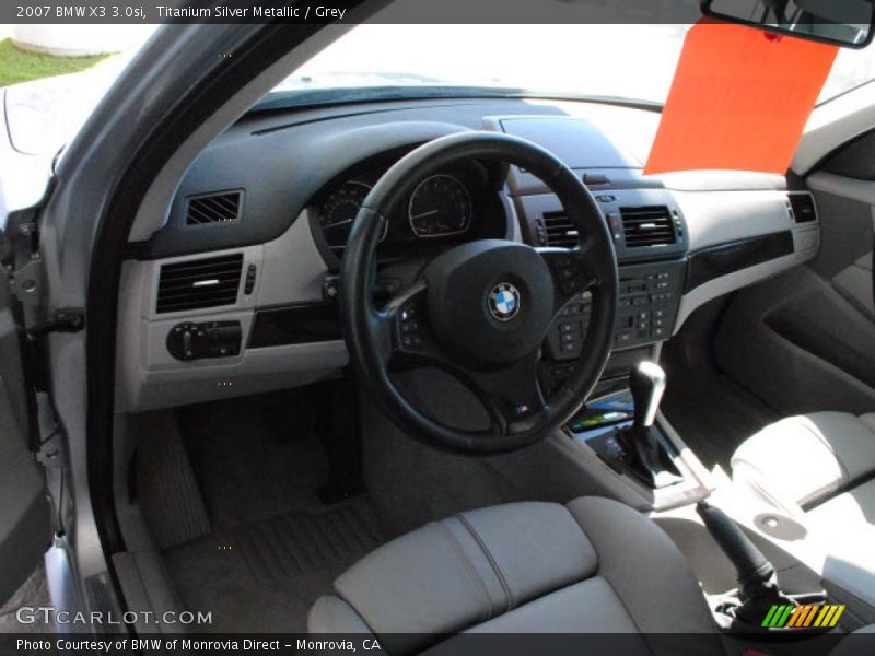 Titanium Silver Metallic / Grey 2007 BMW X3 3.0si