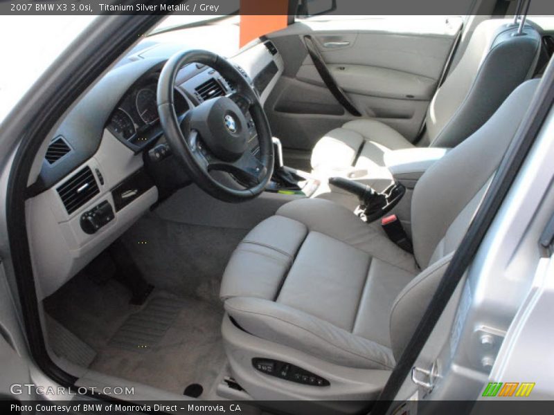 Titanium Silver Metallic / Grey 2007 BMW X3 3.0si