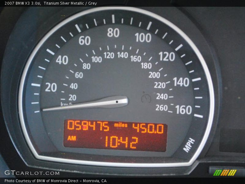 Titanium Silver Metallic / Grey 2007 BMW X3 3.0si