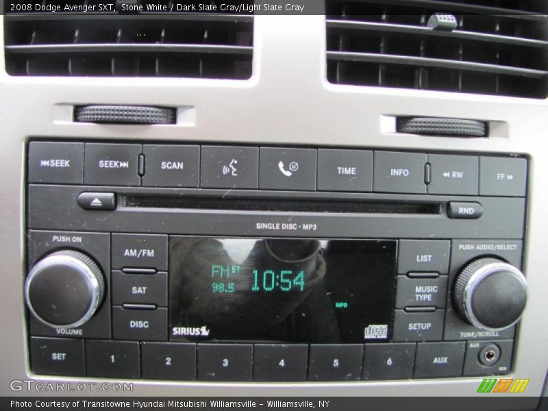 Stone White / Dark Slate Gray/Light Slate Gray 2008 Dodge Avenger SXT