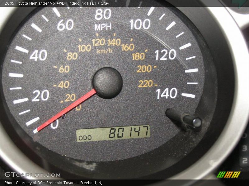 Indigo Ink Pearl / Gray 2005 Toyota Highlander V6 4WD