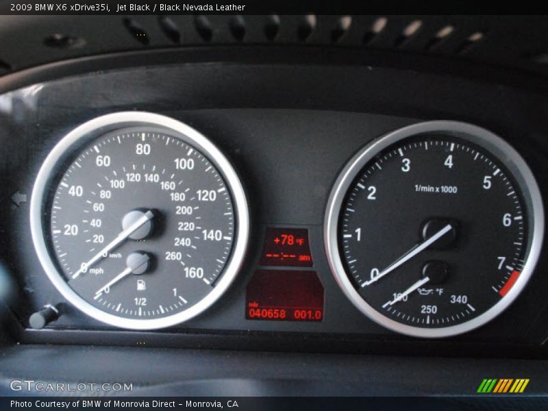 Jet Black / Black Nevada Leather 2009 BMW X6 xDrive35i