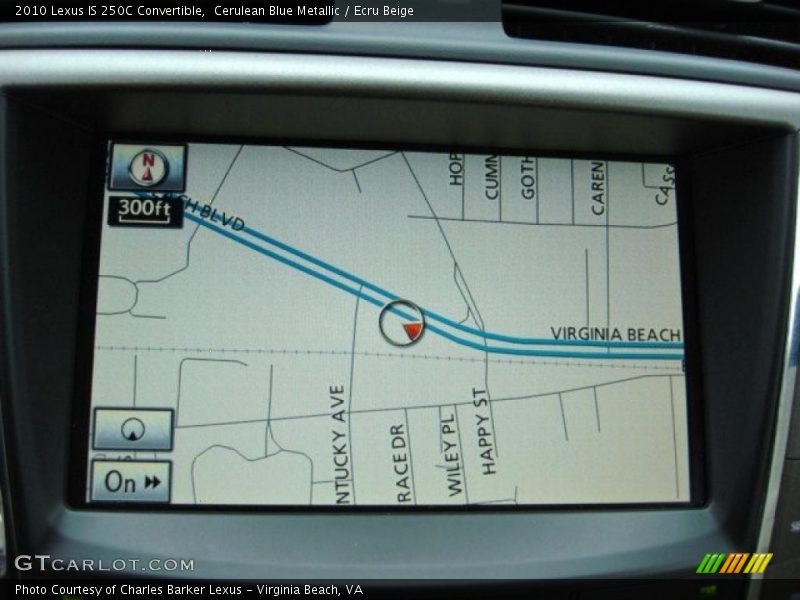 Navigation of 2010 IS 250C Convertible