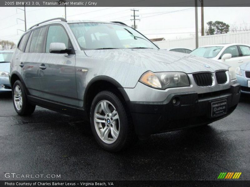 Titanium Silver Metallic / Grey 2005 BMW X3 3.0i