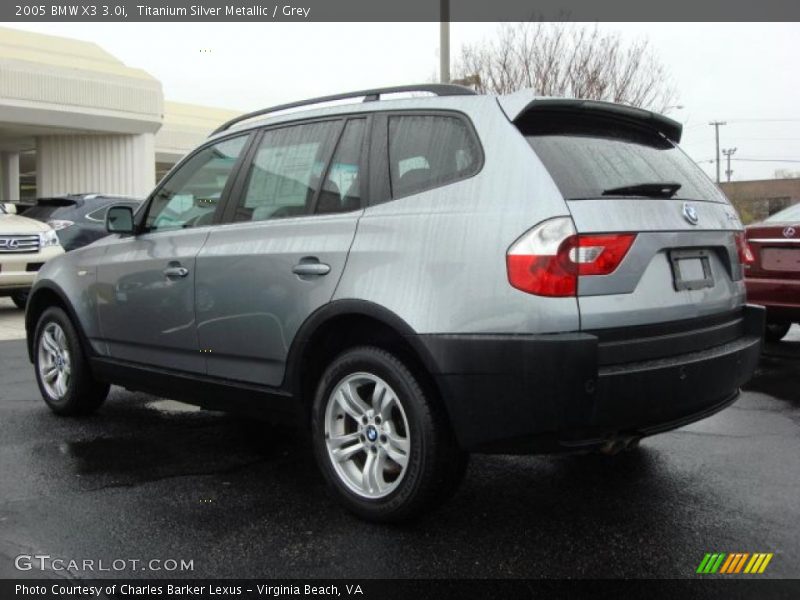 Titanium Silver Metallic / Grey 2005 BMW X3 3.0i