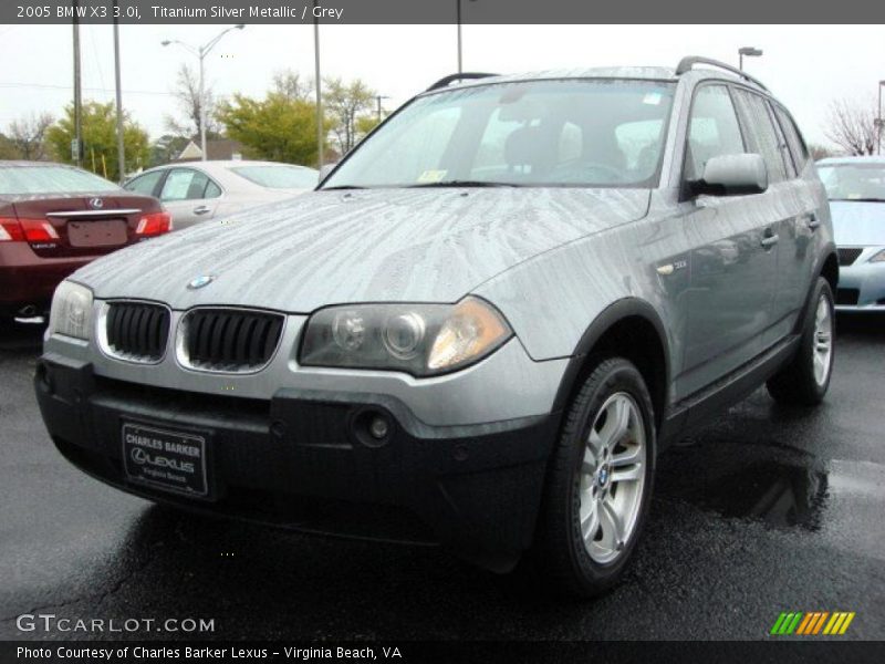 Titanium Silver Metallic / Grey 2005 BMW X3 3.0i