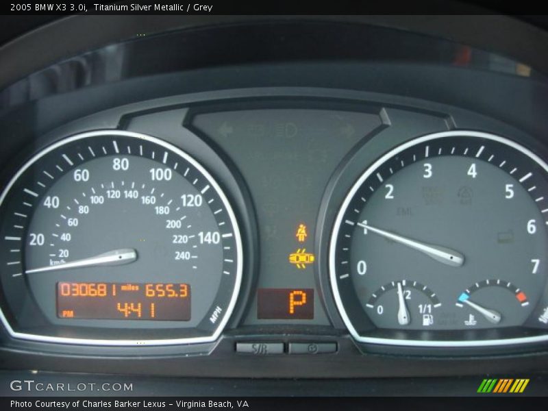Titanium Silver Metallic / Grey 2005 BMW X3 3.0i