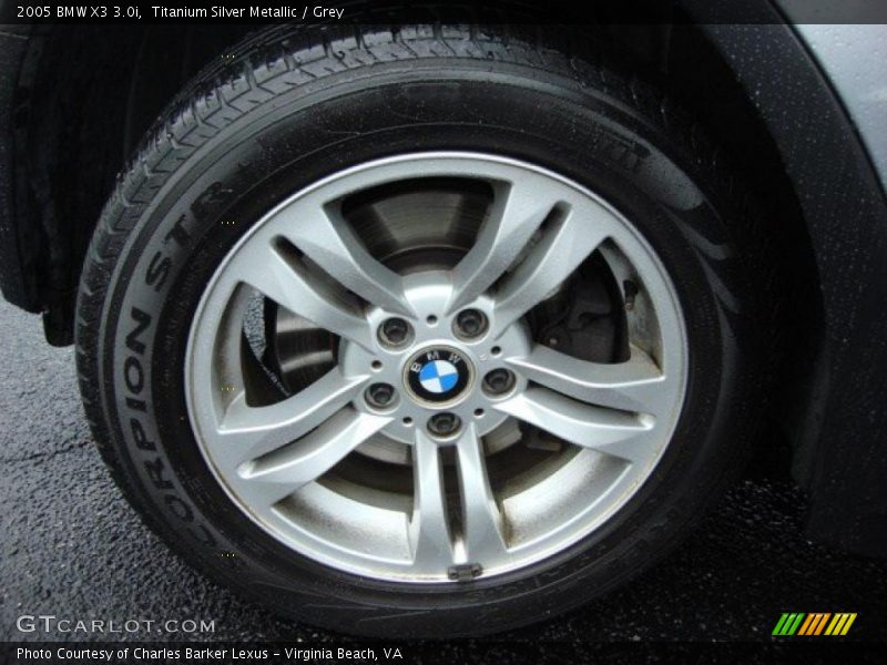 Titanium Silver Metallic / Grey 2005 BMW X3 3.0i