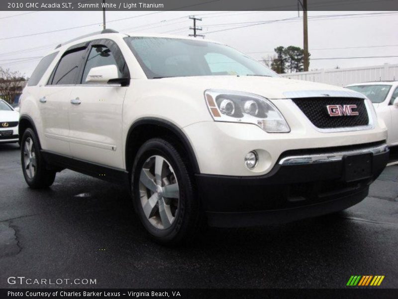 Summit White / Light Titanium 2010 GMC Acadia SLT