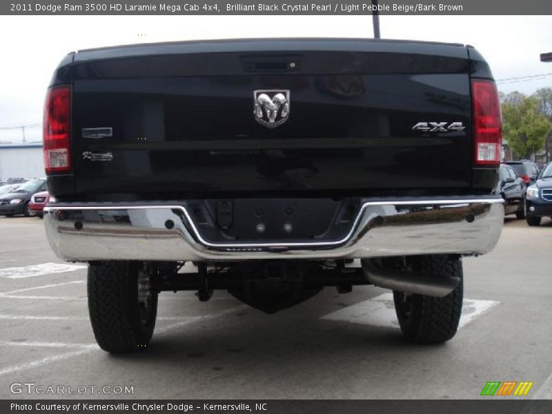 Brilliant Black Crystal Pearl / Light Pebble Beige/Bark Brown 2011 Dodge Ram 3500 HD Laramie Mega Cab 4x4