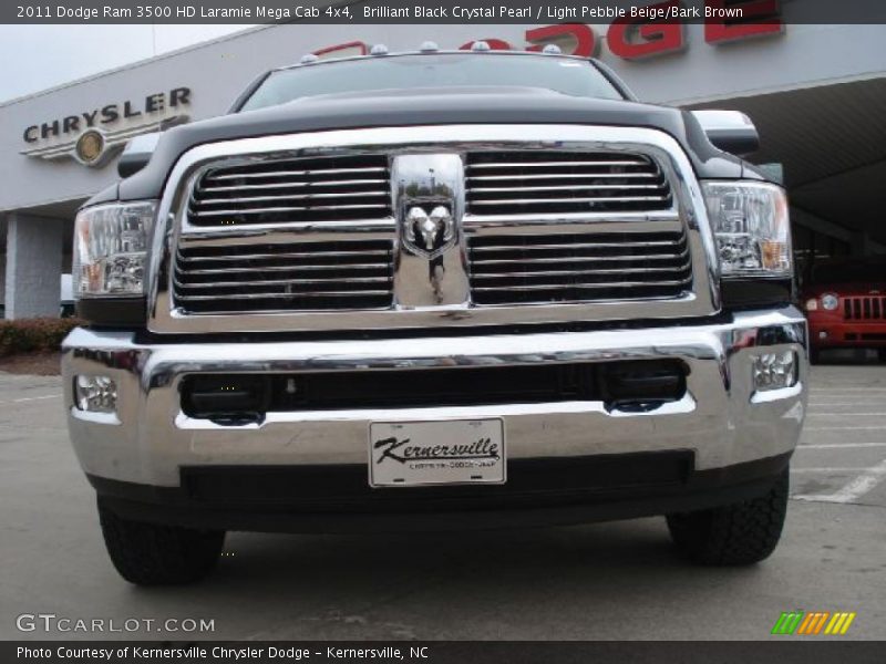 Brilliant Black Crystal Pearl / Light Pebble Beige/Bark Brown 2011 Dodge Ram 3500 HD Laramie Mega Cab 4x4