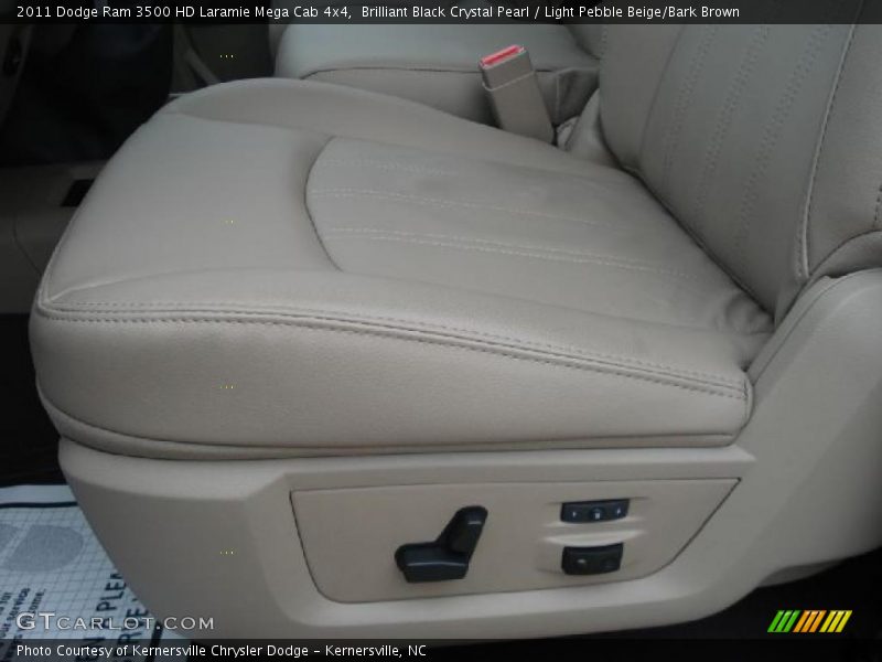 Brilliant Black Crystal Pearl / Light Pebble Beige/Bark Brown 2011 Dodge Ram 3500 HD Laramie Mega Cab 4x4