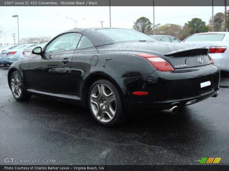  2007 SC 430 Convertible Obsidian Black