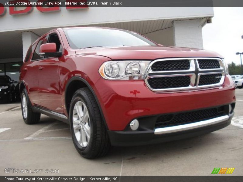 Inferno Red Crystal Pearl / Black 2011 Dodge Durango Crew 4x4