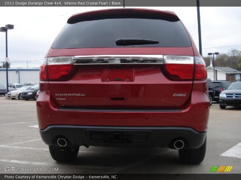 Inferno Red Crystal Pearl / Black 2011 Dodge Durango Crew 4x4
