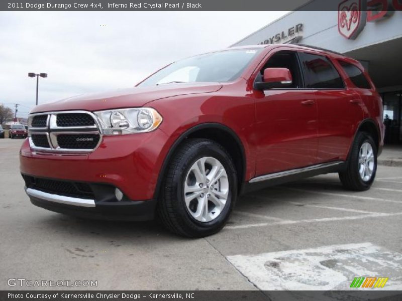 Inferno Red Crystal Pearl / Black 2011 Dodge Durango Crew 4x4