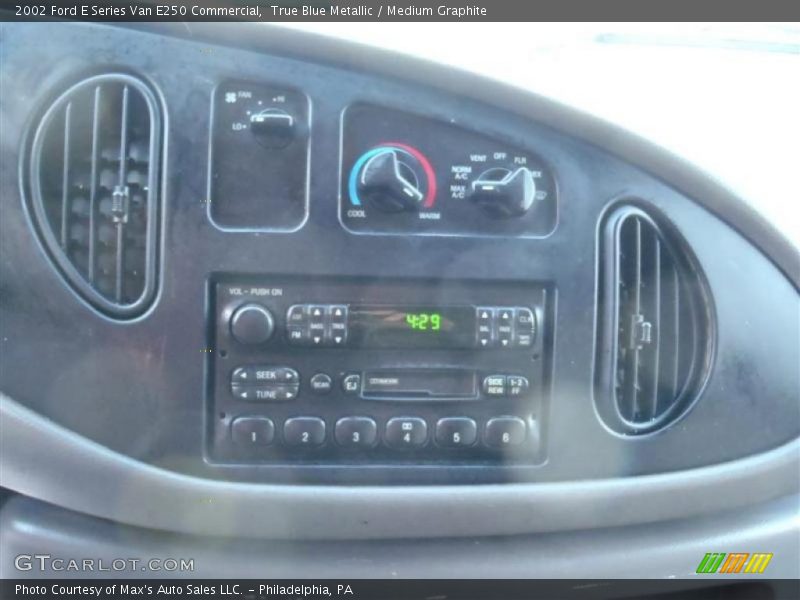 True Blue Metallic / Medium Graphite 2002 Ford E Series Van E250 Commercial