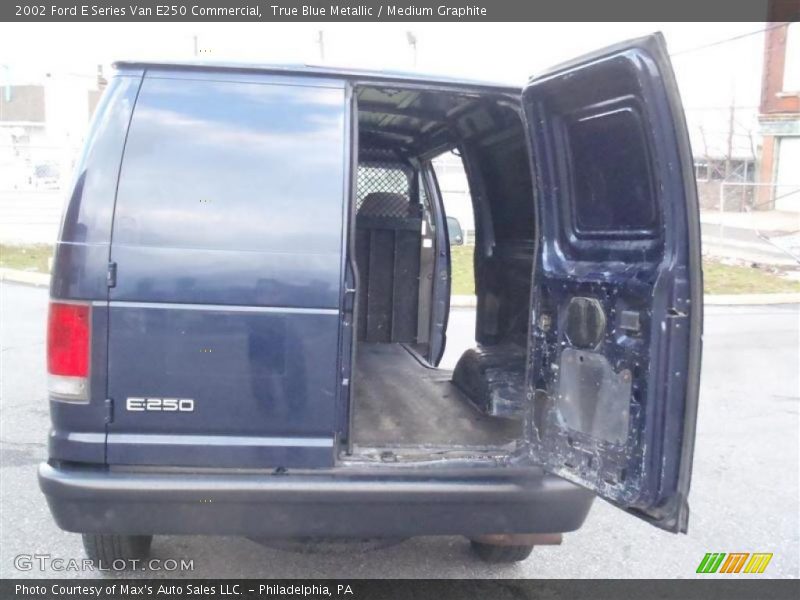 True Blue Metallic / Medium Graphite 2002 Ford E Series Van E250 Commercial