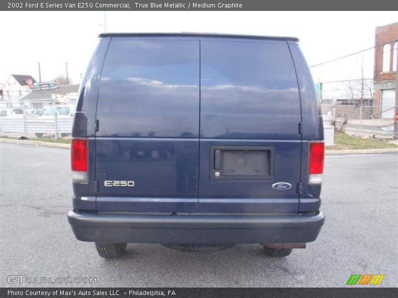 True Blue Metallic / Medium Graphite 2002 Ford E Series Van E250 Commercial