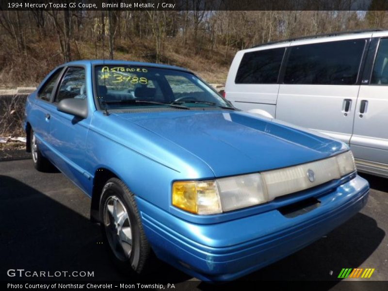 Bimini Blue Metallic / Gray 1994 Mercury Topaz GS Coupe