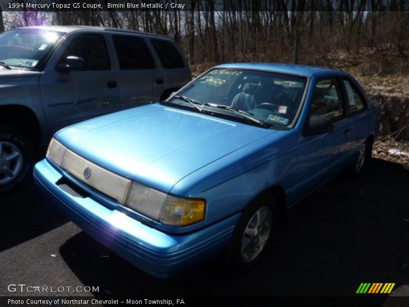 Bimini Blue Metallic / Gray 1994 Mercury Topaz GS Coupe