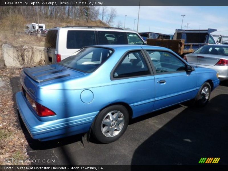 Bimini Blue Metallic / Gray 1994 Mercury Topaz GS Coupe