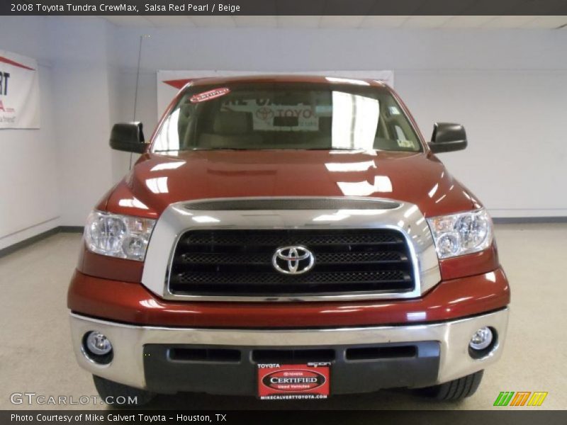 Salsa Red Pearl / Beige 2008 Toyota Tundra CrewMax