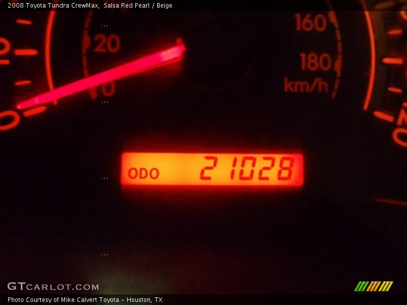 Salsa Red Pearl / Beige 2008 Toyota Tundra CrewMax