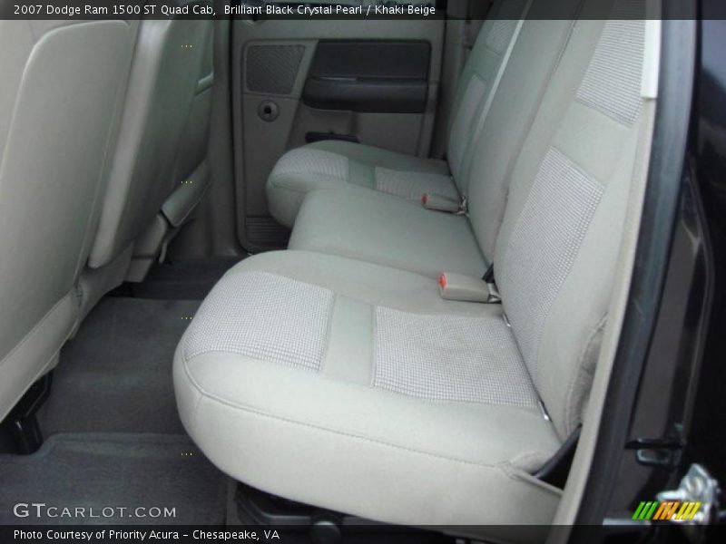 Brilliant Black Crystal Pearl / Khaki Beige 2007 Dodge Ram 1500 ST Quad Cab