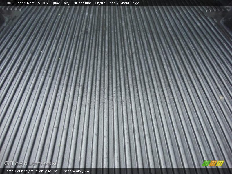 Brilliant Black Crystal Pearl / Khaki Beige 2007 Dodge Ram 1500 ST Quad Cab