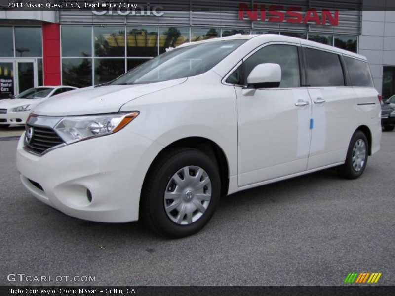 Pearl White / Gray 2011 Nissan Quest 3.5 S